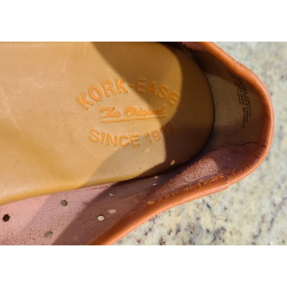 Korks Kork Ease Flats Leather Orange Nessa Women's Sz 10/42 Balet Flats Vented - Picture 4 of 10